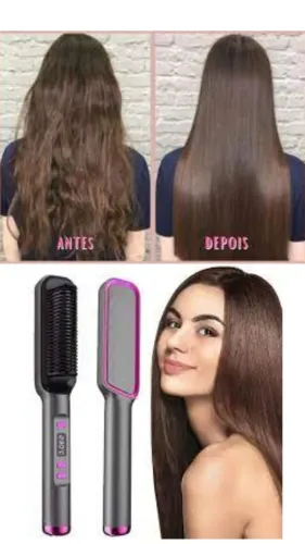 escova Hair alisadora 3 em 1 Nova paga somente na entrega