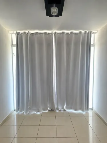 Cortina Voil Gaze De Linho Com Forro Blackout 5,00x2,70