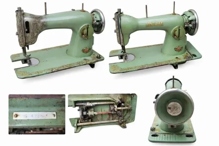 Máquina de Costura Vintage Long Life Anos 50/60, decoração