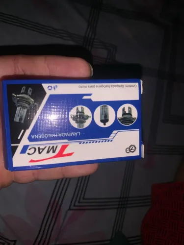Lâmpada farol de moto H4 amarela 
