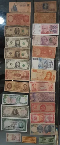 VENDO CÉDULAS DE NOTAS ANTIGAS NACIONAL E INTERNACIONAL.