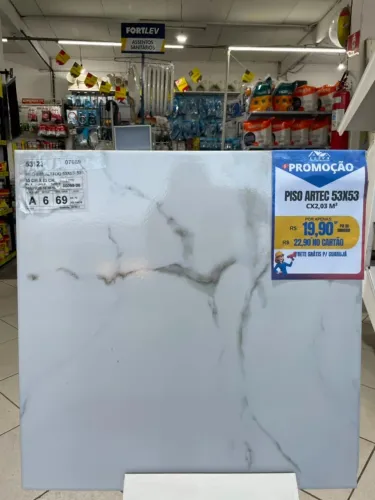 Piso Artec Esmaltado 53x53cm Linha A - Caixa 2,03m²