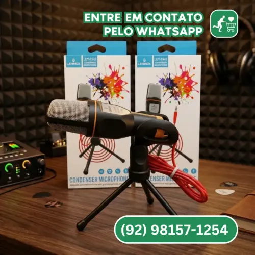 Microfone Condensador - Qualidade de Som Superior