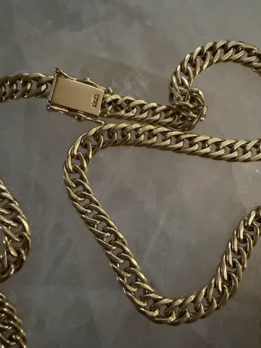 Cordão de Fábrica Ouro 18K - Elo Grumet Duplo 27,6 gramas