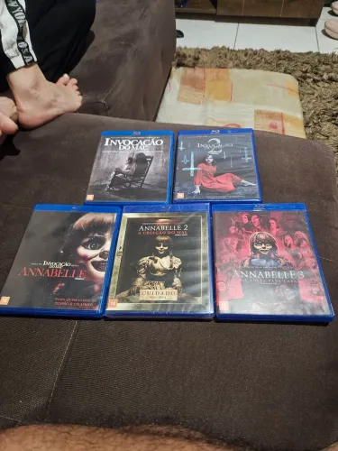 Coleção blu ray invoca verso, annabelle 1, 2 e 3