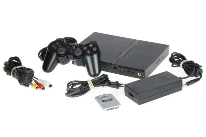 PS2 COM JOGOS , 02 CONTROLES E DESBLOQUEADO