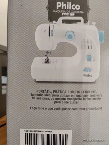 Máquina de costura portátil e de liquidificador