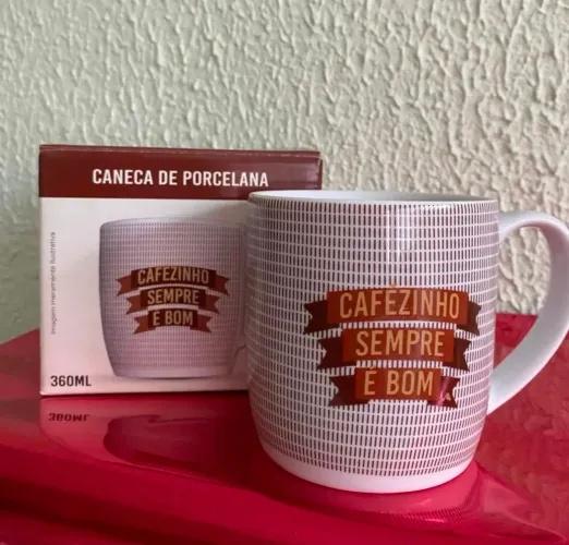 Caneca de Porcelana "Cafezinho sempre é bom "