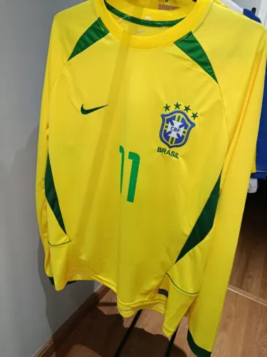 Camisa seleção brasileira Retrô Manga Longa R11 Amarela