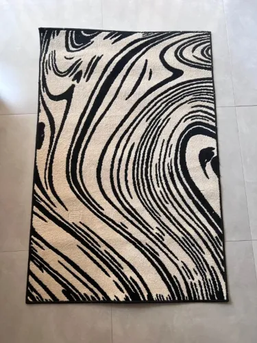 Tapete Trendy Flow Black 1,00X1,50M - São Carlos