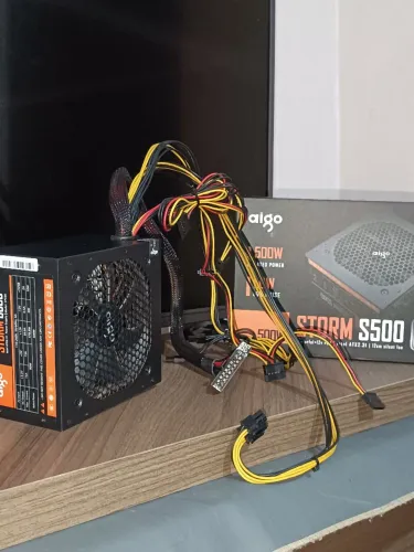Fonte 500W Aigo Storm S500 80 Plus ATX + Cabo Pichau