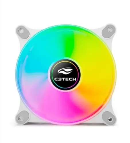 Kit-5 unidades C3Tech Gaming Cooler Fan RGB 120mm F9-L160 branco