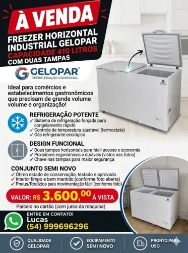 Freezer Gelopar Industrial