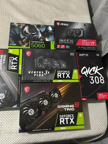 V/t kits e placas de vídeo com garantia Rtx 3070, 3080 5060