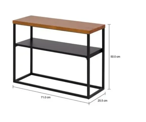 Mesa Lateral madeira e aço tokstok