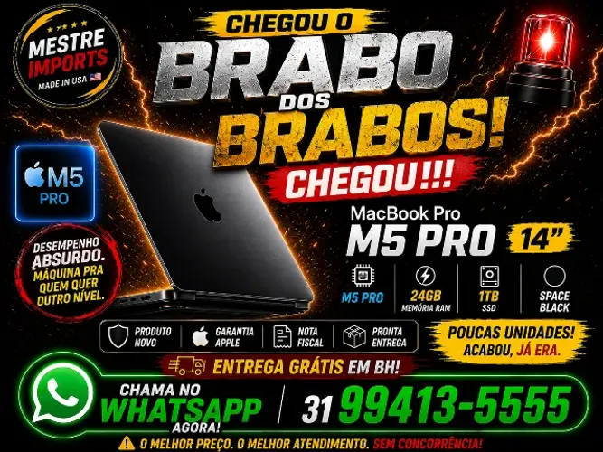MacBook Pro M5 PRO 14 - 24GB RAM 1TB SSD NOVO LACRADO