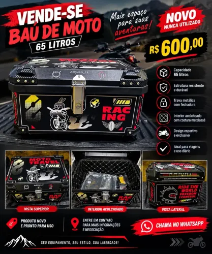Baú de moto Universal