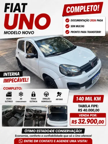 Fiat Uno Attractive 1.0 EVO Fire Flex 8V 5P 2020