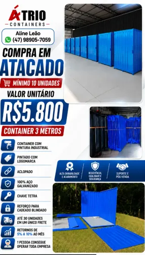 Container desmontavel almoxarifado aço galvanizado
