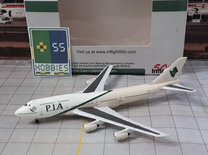 Miniatura Avião Inflight500 1/500 PIA Pakistan International Airlines Boeing 747-300