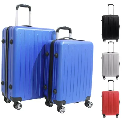 Kit 2 Malas de Viagem Rígidas em ABS 4 Rodinhas 360 Preto - E035299