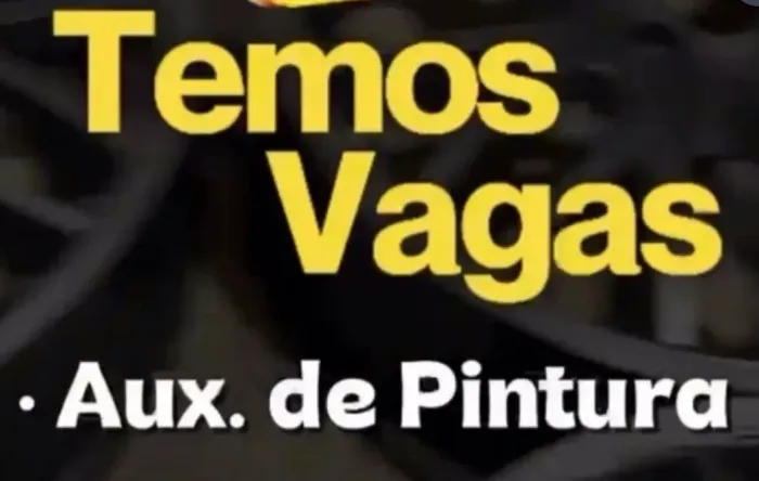 VAGA PRA AUXILIAR DE PINTURA AUTOMOTIVA