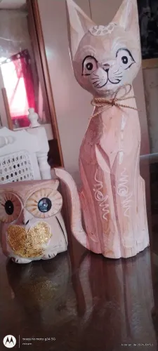 Vendo artesanato gatinho e curuja