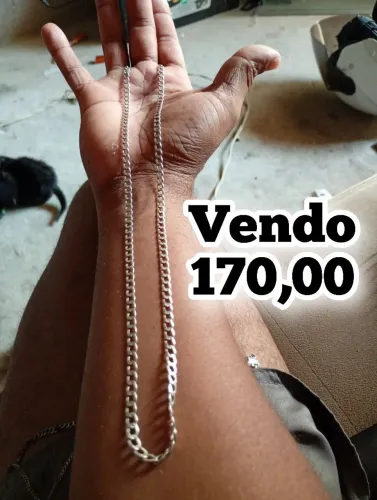 Corrente de prata de loja sem tranca