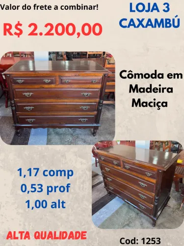 Cômoda em madeira maciça