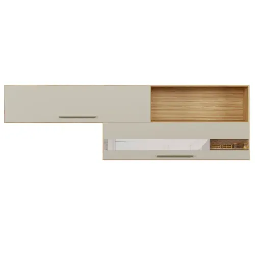 Armario Aereo Carmenere com Nicho, 100% MDF - Rio Doce