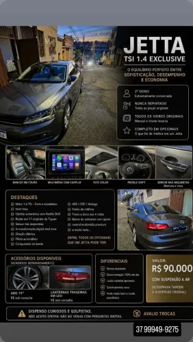 Volkswagen Jetta Comfortline 1.4 TSI 16V 4P Aut. 2017