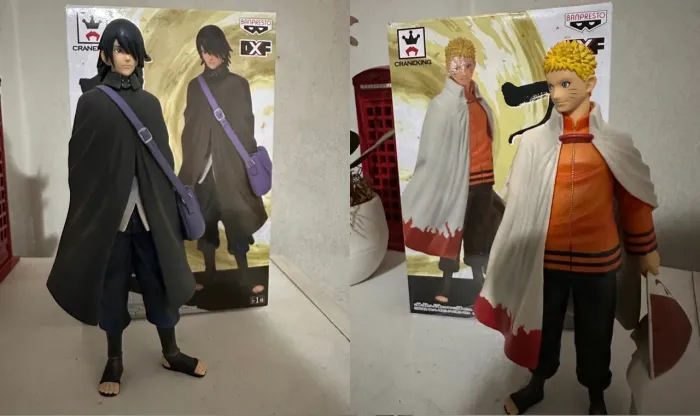 Duas Action Figure Sasuke Uchiha e Naruto Uzumaki Naruto/Boruto