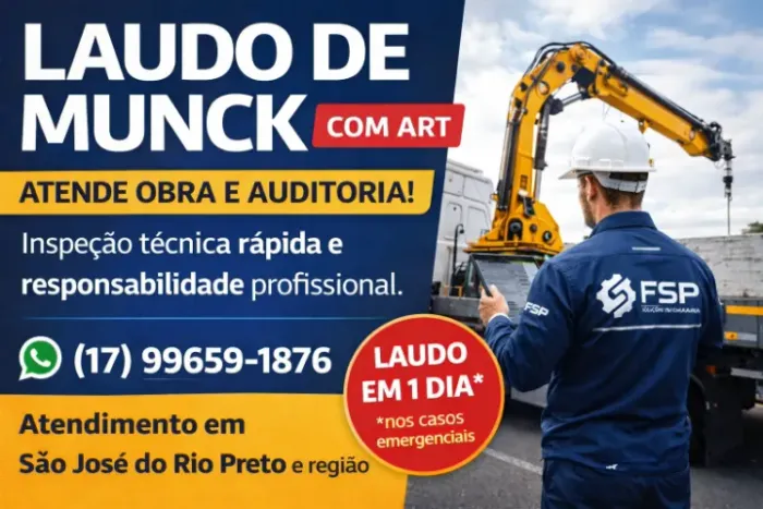 Laudo Técnico de Munck para Obras e Auditorias
