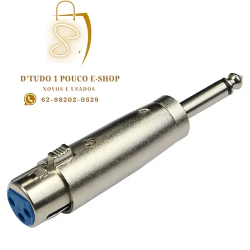 Conector Plug Adaptador De Micrfone Xlr Fêmea Para P10 Macho
