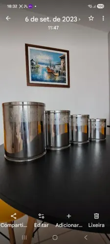 Jogo de condimentos em aço inox