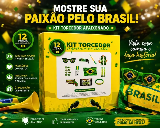 12 itens ( Kit torcedor)