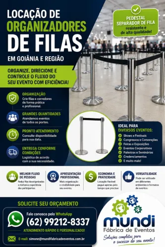 Locação de Organizadores de Filas em Goiânia