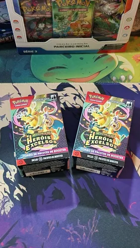 Combo de Booster MINI DISPLAY Pokémon Megaevolução Heróis Excelsos Me2.5