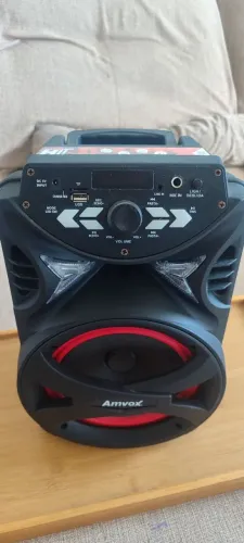 Caixa de Som Amplificada AMVOX ACA 255 Hit Woofer 8 Portátil Bluetooth Preto