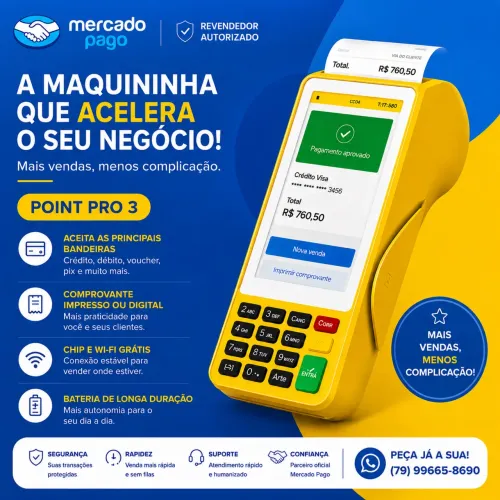 Mercado Pago Point Pro 3 com Tela Touch