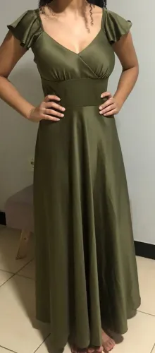 Vestido verde oliva