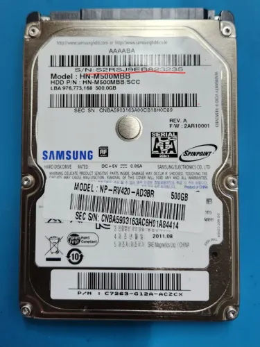 HDs de Notebook 500 e 320 GB (2,5")(SAUDÁVEIS) (COMPATÍVEL COM PS4/XBOX)