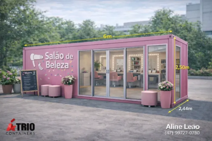 Container Comercial para Salão de Beleza 6m