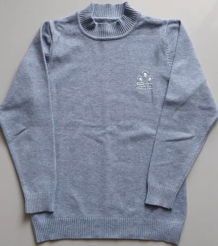 Suéter/blusa fio modal cinza 6/8 anos (ver medidas)