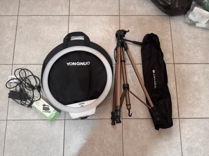 Ring light yongnuo 608 kit completo