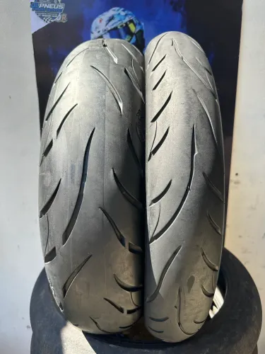 PAR DE PNEU DE MOTO AVON COBRA 100/90-19+150/80-16 usados