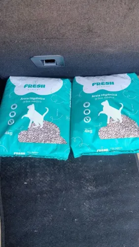 Areia higiênica p gatos