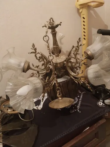 Lustre vintage de 5  lâmpadas 