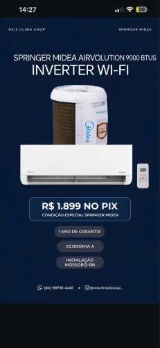 AR-Condicionado 9mil btus Midea lacrado