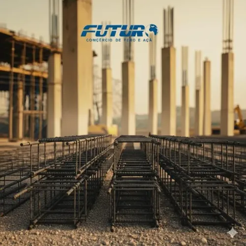 Coluna de Ferro de Obra Pronta - Vara com 6 Metros